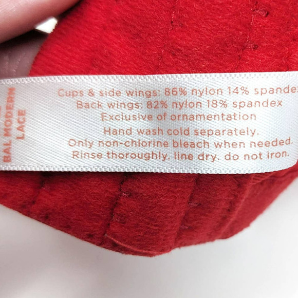 Cacique Bra Womens 44DD Balconette Modern Lace Red - Picture 8 of 8